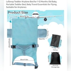 LoTanop Light Blue Kids Travel Bed